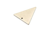 Silver Triangle Charm, 6 Antique Silver Plated Brass Triangle Charm Earrings With 1 Hole, Findings (20x18x1mm) D0696