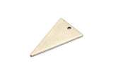 Silver Triangle Charm 8 Antique Silver Plated Brass Triangle Charms With 1 Hole (23x13mm) BS 1722