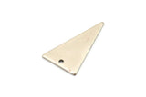Silver Triangle Charm 8 Antique Silver Plated Brass Triangle Charms With 1 Hole (23x13mm) BS 1722
