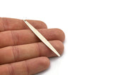 Silver Necklace Bar, 6 Antique Silver Plated Brass Bar Charms With 1 Hole, Earrings, Pendants (62x6x1mm) D0688 H0931
