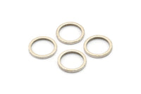 12mm Circle Connectors, 24 Antique Silver Plated Brass Circle Connectors (12x1.2mm) N0442