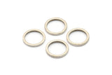 12mm Circle Connectors, 24 Antique Silver Plated Brass Circle Connectors (12x1.2mm) N0442