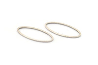 Gümüş Oval Charm, 24 Antik Gümüş Kaplamalı Pirinç Oval Bağlantı Parçası, Bulgular (25x10x0,8 mm) BS 1864