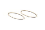 Gümüş Oval Charm, 24 Antik Gümüş Kaplamalı Pirinç Oval Bağlantı Parçası, Bulgular (25x10x0,8 mm) BS 1864