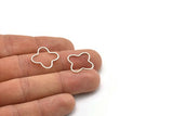 Silver Geometric Connector, 24 Antique Silver Plated Brass Plus Shaped Connectors (20x0.8x0.8mm) BS 2187