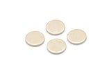Silver Round Tag, 24 Antique Silver Plated Brass Round Stamping Blanks, Findings (8x1mm) A4133