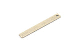 Tiny Rectangle Bar, 10 Antique Silver Plated Brass Rectangle Stamping Blanks with 1 Hole, Necklace Finding (40x5x0.80mm) U032