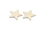 Silver Star Blank, 12 Antique Silver Plated Brass Star Blank, Findings (15x16x1mm) BS 1860
