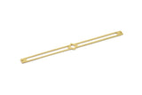 Brass Bracelet Blank, 4 Raw Brass Flat Bracelet With 2 Holes, Bracelet Findings (145x8x1mm) SMP0845
