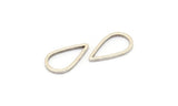 Silver Drop Connector, 24 Antique Silver Plated Brass Drop Connectors (14x8x0.8mm) BS 1843