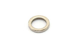 10mm Circle Connectors - 12 Antique Silver Plated Brass Circle Connectors (10x1.5mm) N0438