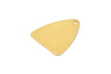 Gold Triangle Charm, 6 Gold Plated Brass Triangle Charms With 1 Hole, Findings (18x16mm) D009--N0670