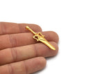 Gold Sword Charm, Gold Plated Brass Sword Charm With 1 Loop, Pendants, Findings (49mm) N0187 H1081