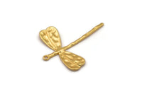 Altın Yusufçuk Tılsımı, 1 Halkalı 4 Altın Kaplama Pirinç Yusufçuk Tılsımı, Kolye Uçları, Küpe Aksesuarları (28x23 mm) N0537