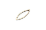 Silver Marquise Ring , 50 Antique Silver Plated Brass Marquise Ring, Connector, Charms  (7x19x0.80mm) D0040