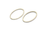 Silver Oval Connectors, 24 Antique Silver Plated Brass Oval Shaped Rings  (13x20x0.80mm) BS 2335