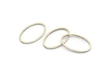 Silver Oval Connectors, 24 Antique Silver Plated Brass Oval Shaped Rings  (13x20x0.80mm) BS 2335