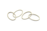 Silver Oval Connectors, 24 Antique Silver Plated Brass Oval Shaped Rings  (13x20x0.80mm) BS 2335