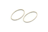Silver Oval Connectors, 50 Antique Silver Plated Brass Oval Shaped Rings  (20x13x0.50mm) BS 1862