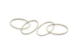 Silver Oval Connectors, 50 Antique Silver Plated Brass Oval Shaped Rings  (20x13x0.50mm) BS 1862