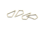 Silver Diamond Charm, 24 Antique Silver Plated Brass Diamond Ring Charms (18x10x0.80mm) D0542