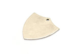Silver Shield Charm, 4 Antique Silver Plated Brass Charm With 1 Hole, Findings (24x22x0.80mm) D0378
