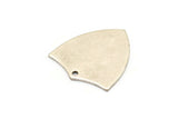 Silver Shield Charm, 4 Antique Silver Plated Brass Charm With 1 Hole, Findings (24x22x0.80mm) D0378
