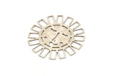 Silver Sun Charm, 2 Antique Silver Plated Brass Sun Patterned And Face Shaped Charms, Charm Pendants (41x0.60mm) A5125