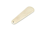 Silver Brass Charm, 2 Antique Silver Plated Brass Geometric Blanks With 1 Loop (45x14x0.80mm) D0178