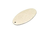 Silver Oval Charm, 4 Antique Silver Plated Brass Oval Charms With 1 Hole, Findings (30x15x0.80mm) D0580