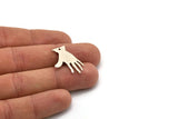 Silver Hand Charm, 8 Antique Silver Plated Brass Hand Charms With 1 Hole, Findings (25x17x0.80mm) D0612