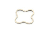 Silver Geometric Connector, 24 Antique Silver Plated Brass Plus Shaped Connectors (20x0.8x0.8mm) BS 2187