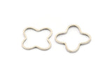 Silver Geometric Connector, 24 Antique Silver Plated Brass Plus Shaped Connectors (20x0.8x0.8mm) BS 2187