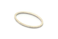 Gümüş Oval Konnektör, 12 Antik Gümüş Kaplamalı Pirinç Oval Konnektör, Bulgular (24x14x1mm) D0540
