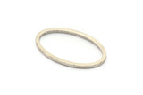 Gümüş Oval Konnektör, 12 Antik Gümüş Kaplamalı Pirinç Oval Konnektör, Bulgular (24x14x1mm) D0540