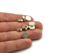 Silver Disc, 6 Antique Silver Plated Brass Round Discs, Industrial Beads, Findings (10x3mm) D0370