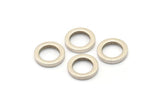 Silver Circle Connector, 24 Antique Silver Plated Brass Circle Connectors (9x1.5mm) D0547