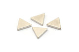 Silver Triangle Blank, 12 Antique Silver Plated Brass Triangle Blanks (9x1.5mm) D0129