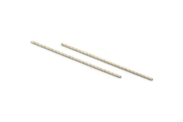 Silver Textured Tube, 24 Antique Silver Plated Brass Textured Tubes, Beads (1.5x70mm) BS 1784