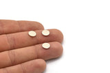 Silver Round Tag, 24 Antique Silver Plated Brass Round Stamping Blanks, Findings (8x1mm) A4133