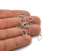 Silver Marquise Ring, 50 Antique Silver Plated Brass Marquise Ring, Connector, Charms (6x12x0.5mm) D0039 H0908