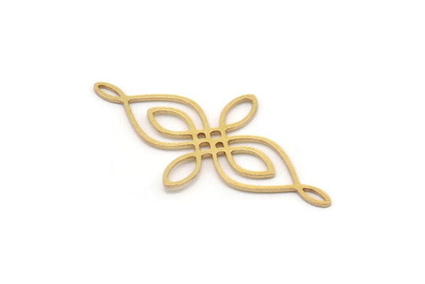 Brass Ethnic Charm, 10 Raw Brass Ethnic Motif Charms, Earring Charms, Findings (38x20x0.60mm) SMP1086 A6195