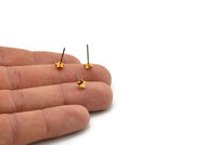 Star Earring Stud, 6 Stainless Steel Earring Posts With Gold Plated Brass Star Earring Stud, Ear Studs (5x14.5mm) E332
