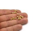 Gold Ball Charm, 8 Gold Plated Brass Ball Charms With 1 Loop, Findings (4mm) N0587