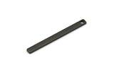 Black Bar Charm, 8 Oxidized Black Brass Bar Charms With 1 Hole, Findings (35x3x1mm) A0830 H0973