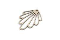 Steel Leaf Charm, 8 Stainless Steel Leaf Charms With 1 Hole, Charm Pendants (27.5x20x0.80mm) SMP1129
