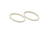 Gümüş Oval Konnektör, 12 Antik Gümüş Kaplamalı Pirinç Oval Konnektör, Bulgular (24x14x1mm) D0540