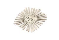 Silver Sun Charm, 2 Antique Silver Plated Brass Sun Charms With 1 Loop, Findings (36x34x0.60mm) A3837