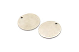 Silver Round Tag, 4 Antique Silver Plated Brass Stamping Tags, Round Charms With 1 Hole (20x1mm) D0382--n0661