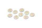 Silver Round Tag, 50 Hammered Antique Silver Plated Brass Round Stamping Blanks, Findings (8x0.80mm) M01493